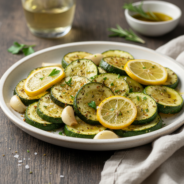 Herbed Broiled Zucchini with Lemon and Garlic recipe
