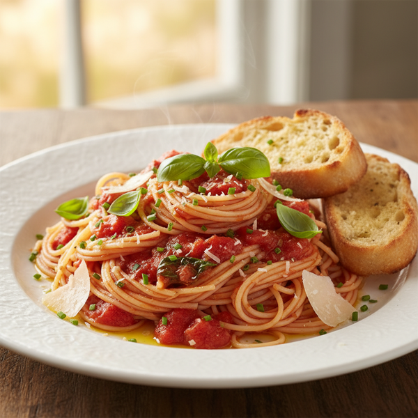 Herbed Capellini with Fresh Tomato Sauce recipe