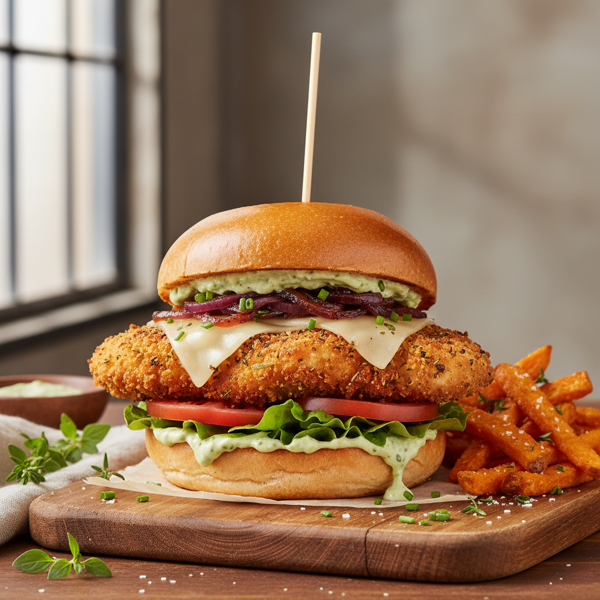 Herbed Chicken Delight Burger recipe