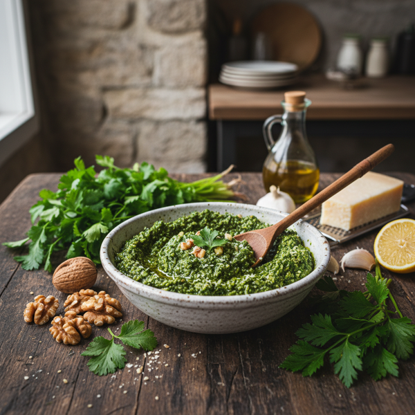 Herbed Cilantro Parsley Pesto recipe
