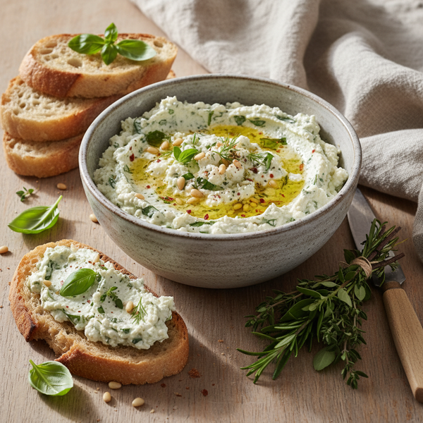 Herbed Feta and Basil Spread recipe