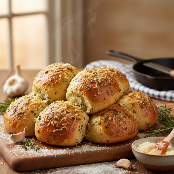 Herbed Garlic Parmesan Rolls recipe