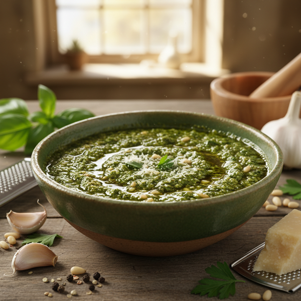 Herbed Garlic Pesto Sauce recipe