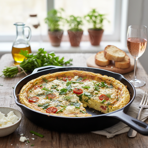Herbed Goat Cheese Frittata Delight recipe