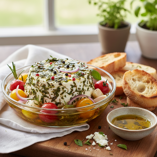 Herbed Marinated Goat Cheese Delight recipe
