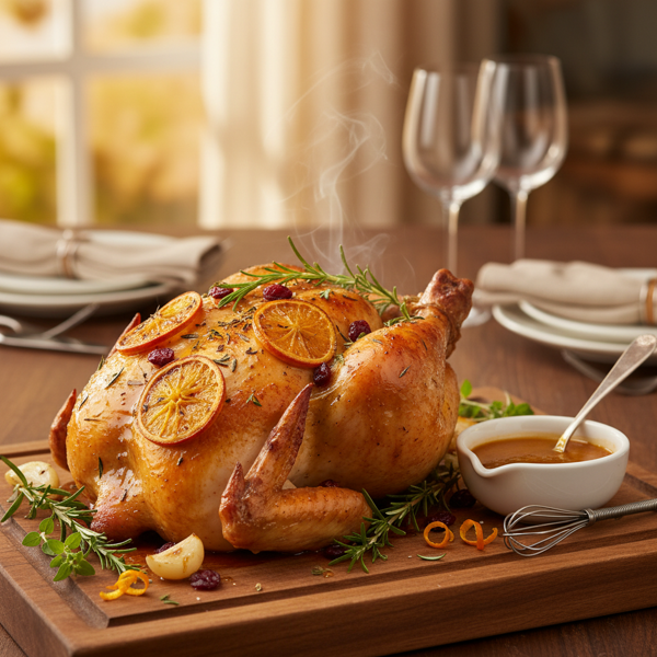 Herbed Orange-Infused Roast Chicken recipe