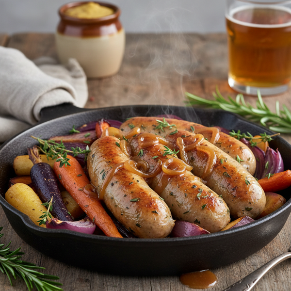 Herbed Oxford Bangers: Lean English Sausages recipe