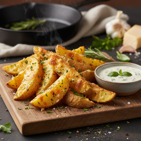 Herbed Parmesan Potato Wedges recipe