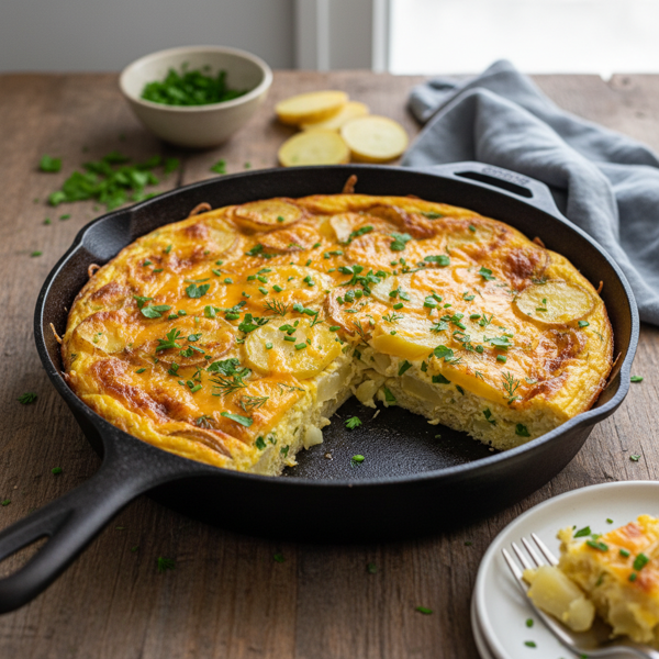 Herbed Potato and Cheddar Frittata recipe