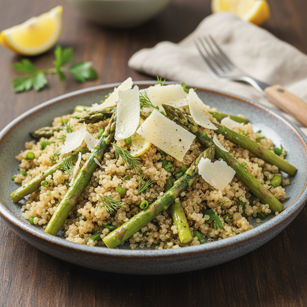 Herbed Quinoa with Asparagus and Parmesan recipe