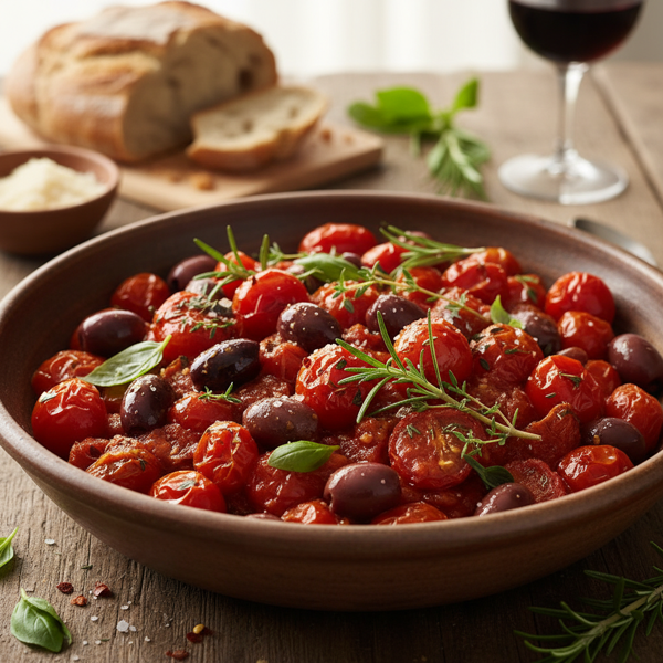 Herbed Roasted Cherry Tomato and Kalamata Olive Pasta Sauce recipe