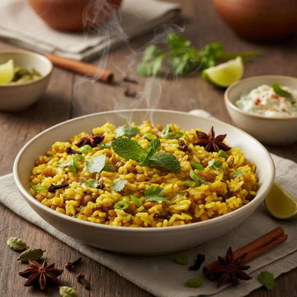 Herbed Spiced Khichdi Delight recipe