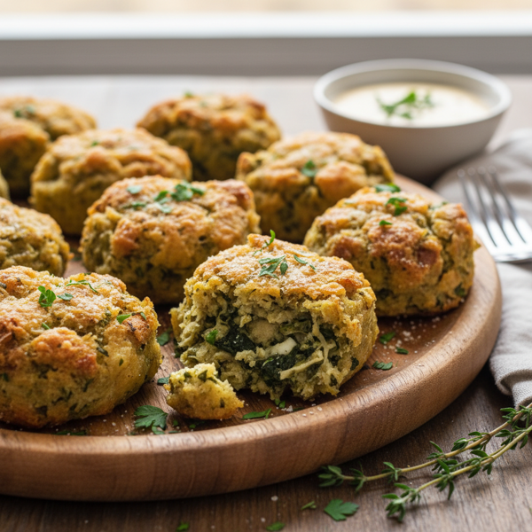 Herbed Spinach Stuffing Bites recipe
