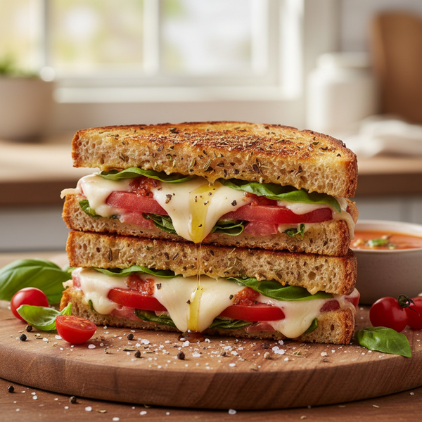 Herbed Tomato Basil Grilled Cheese Delight recipe