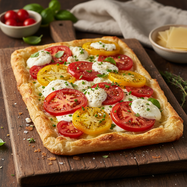 Herbed Tomato & Cheese Phyllo Flatbread recipe