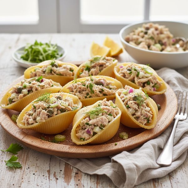 Herbed Tuna Salad Stuffed Pasta Shells recipe