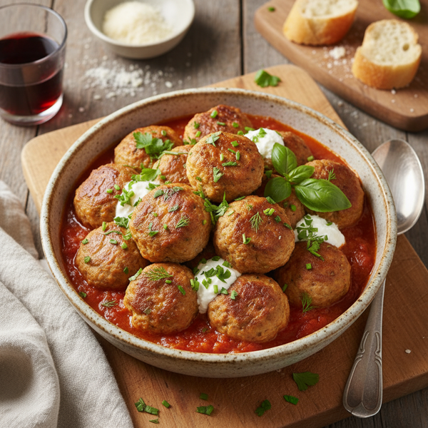 Herbed Turkey-Ricotta Meatballs recipe