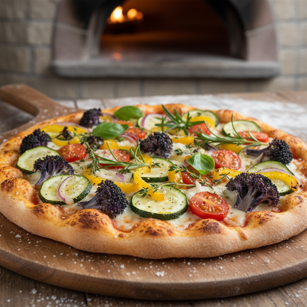 Herbed Veggie Delight Pizza recipe