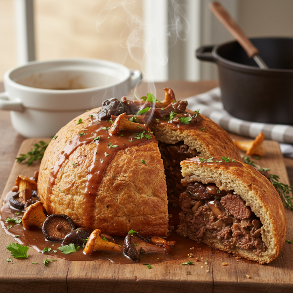 Heritage Beef and Woodland Mushroom Steamed Pudding recipe