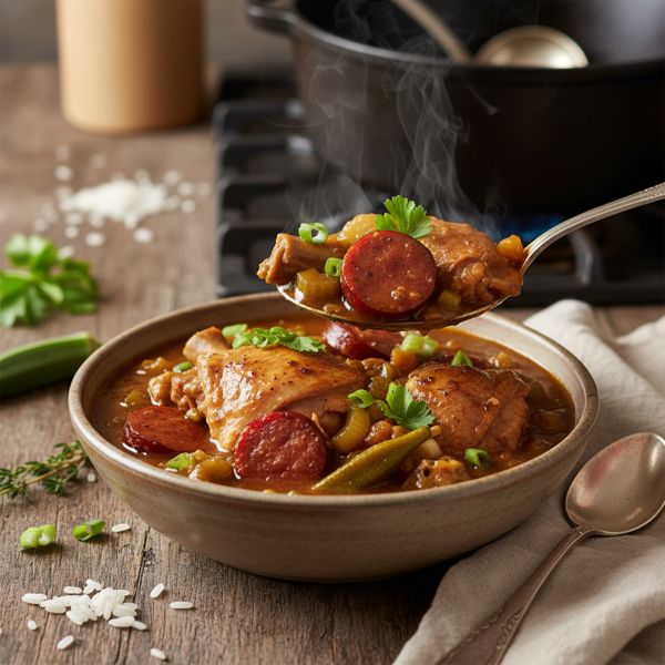 Heritage Chicken and Andouille Sausage Gumbo recipe