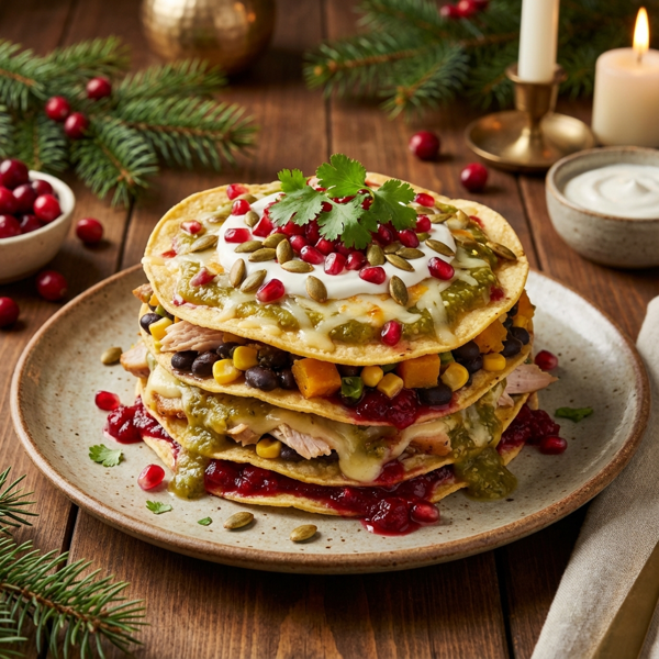Holiday Harmony Stacked Enchiladas recipe