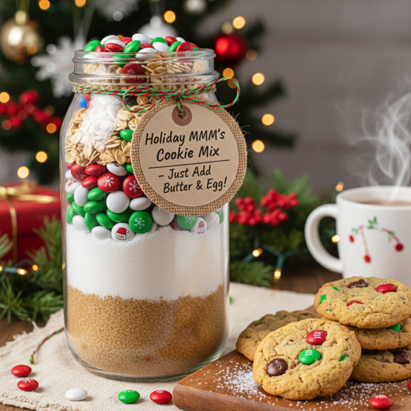Holiday M&M's Cookie Mix Jar recipe