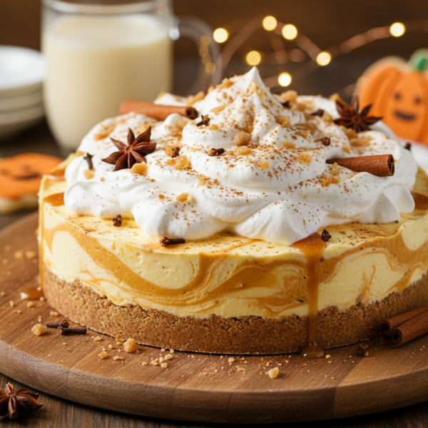 Holiday Spice Eggnog Pumpkin Ice Cream Pie recipe