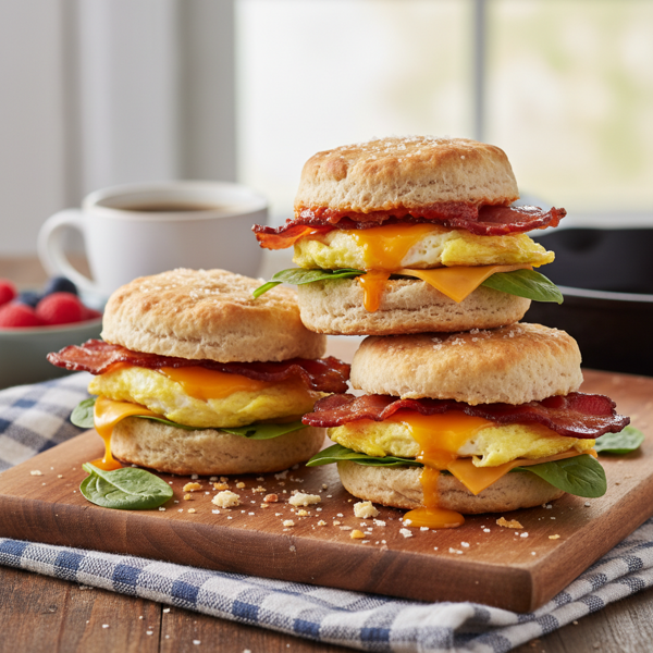 Homemade Breakfast Biscuit Sandwiches recipe