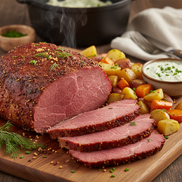 Homemade Corned Beef Brisket Delight recipe