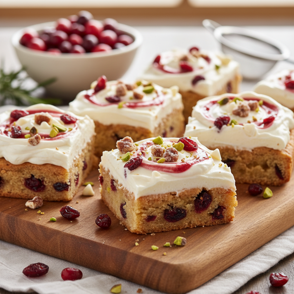 Homemade Cranberry Bliss Bars recipe