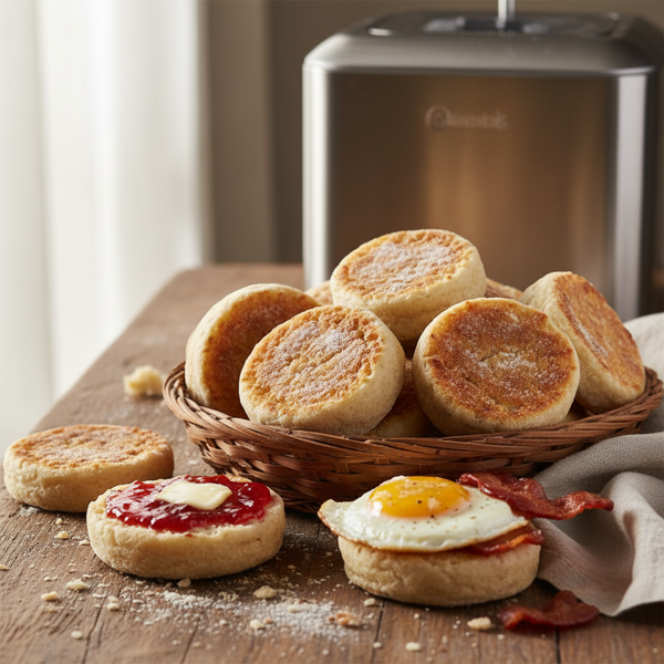 Homemade English Muffins (Bread Machine Method) recipe