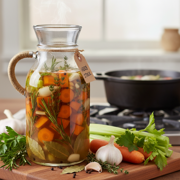 Homemade Herb-Infused Vegetable Stock recipe