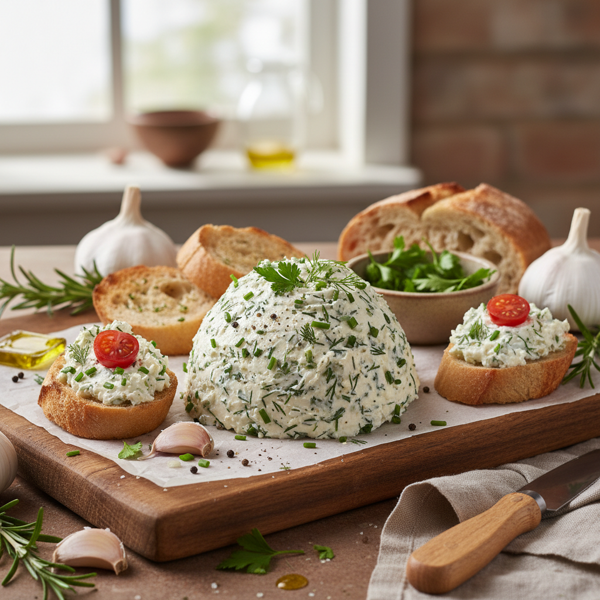 Homemade Herbed Garlic Cheese Spread recipe
