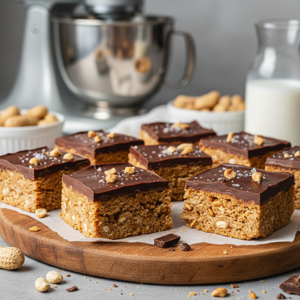 Homemade Peanut Butter Crunch Bars recipe