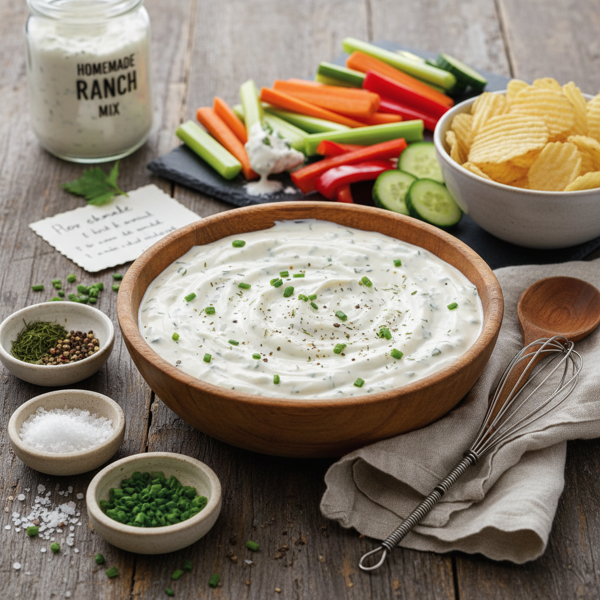 Homemade Ranch Dressing & Dip Mix Delight recipe