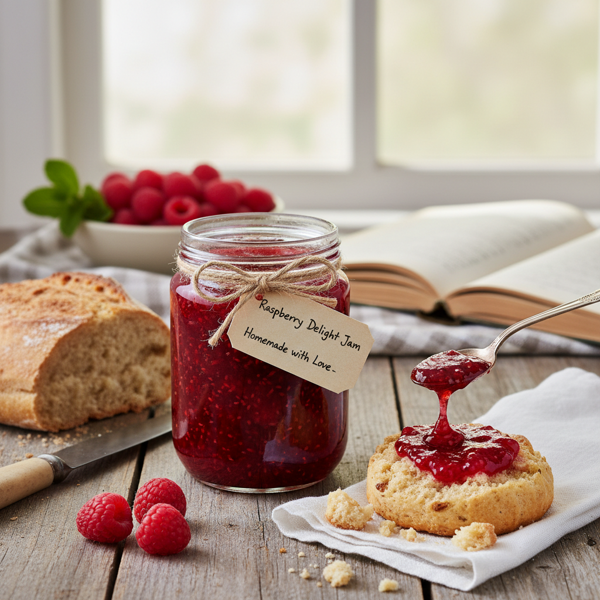 Homemade Raspberry Delight Jam recipe