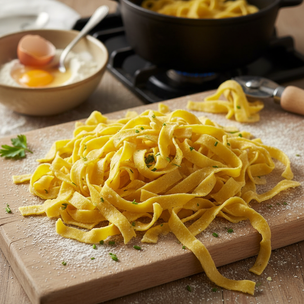 Homemade Rich and Wide Egg Noodles recipe