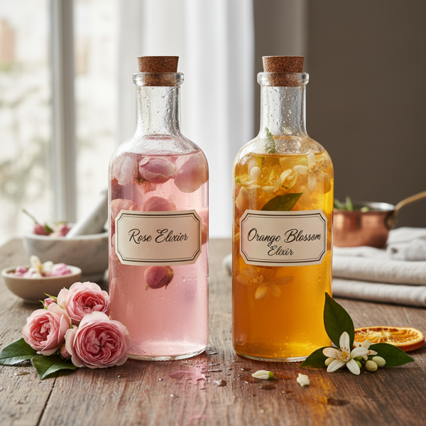 Homemade Scented Waters: Rose & Orange Blossom Elixirs recipe