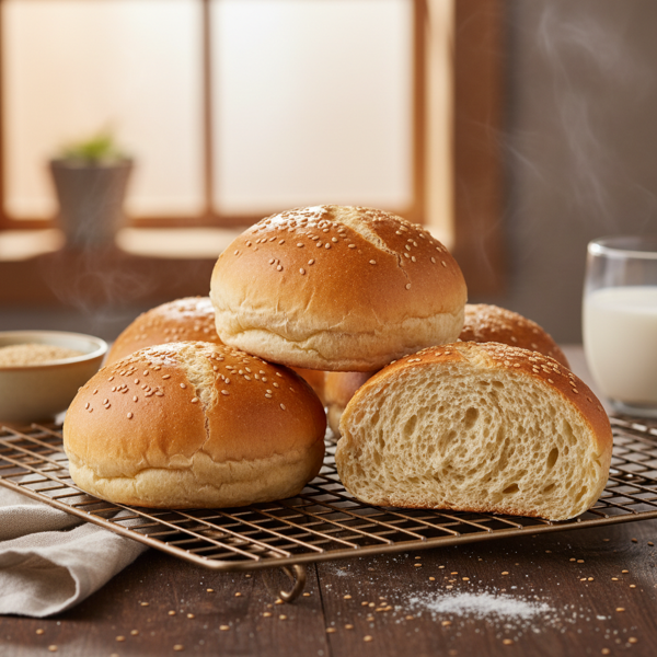 Homemade Soft Hamburger Buns recipe