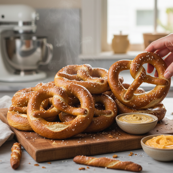 Homemade Soft Pretzels Delight recipe
