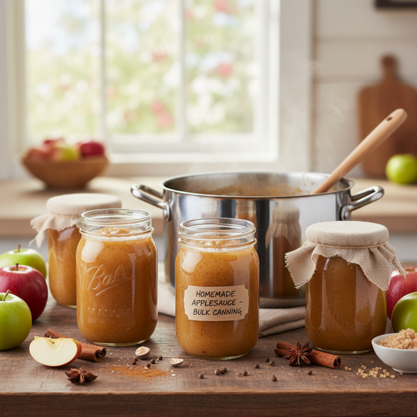 Homemade Spiced Applesauce (Bulk Canning) recipe