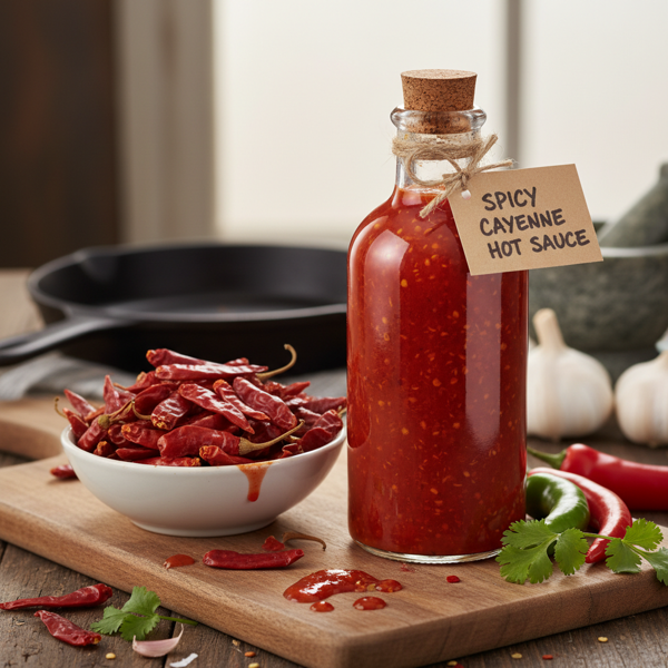 Homemade Spicy Cayenne Hot Sauce recipe