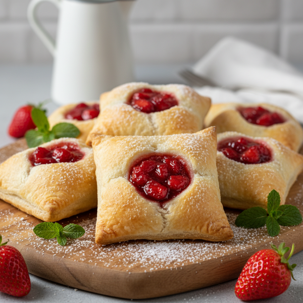 Homemade Strawberry Jam Pastries recipe