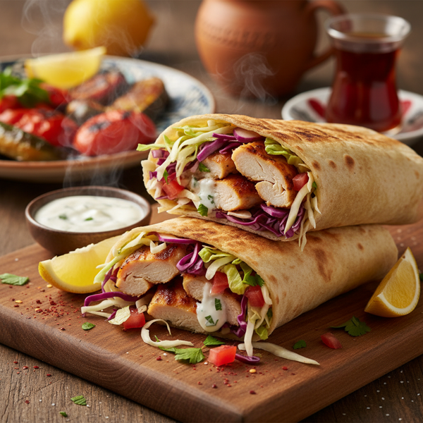 Homemade Turkish Chicken Döner Wrap recipe