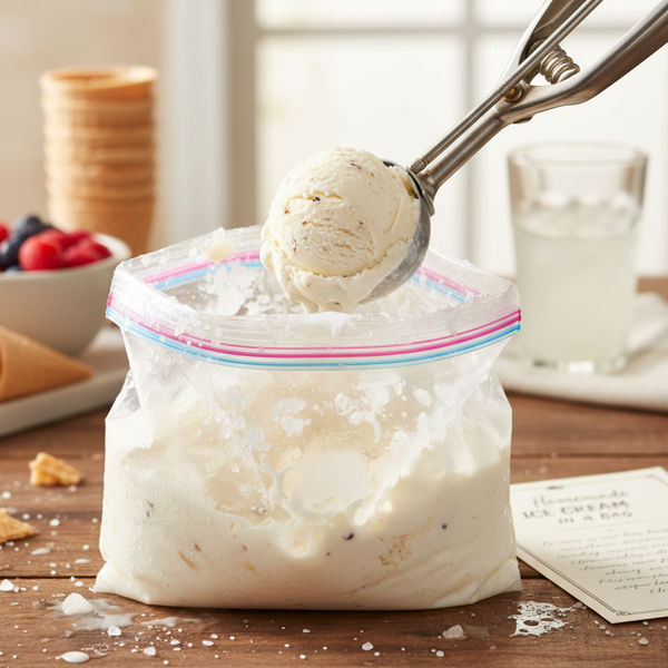 Homemade Ziplock Bag Ice Cream recipe