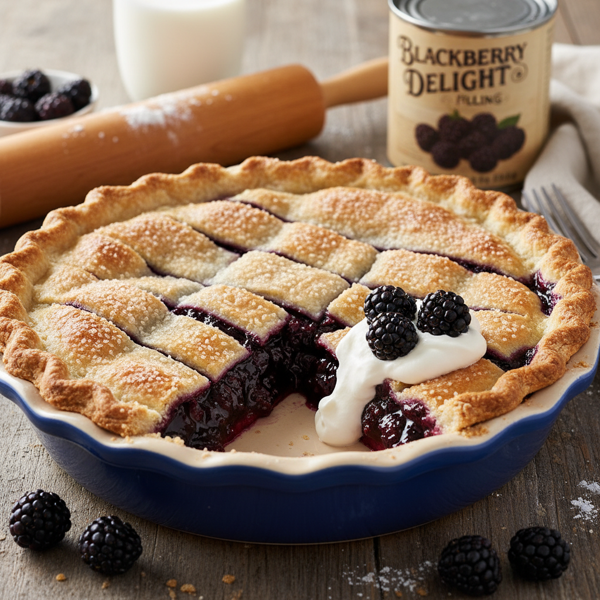 Homestyle Canned Blackberry Delight Pie recipe
