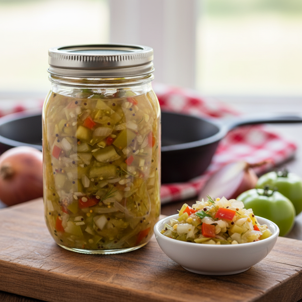 Homestyle Green Tomato Chow-Chow recipe