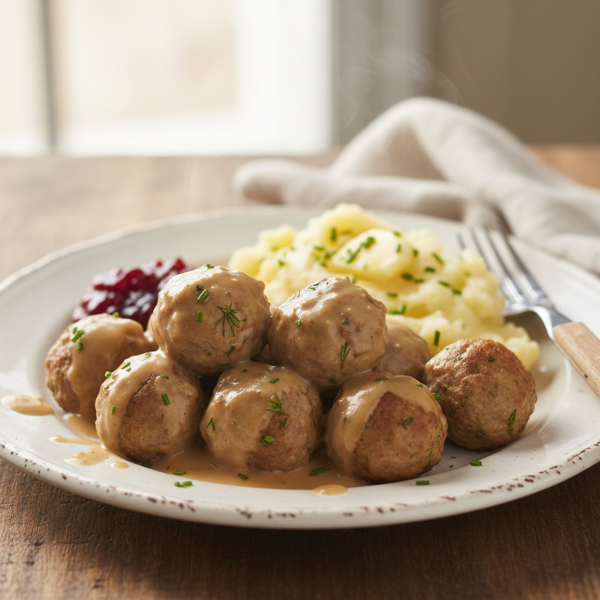 Homestyle Swedish Meatballs with Creamy Sauce recipe