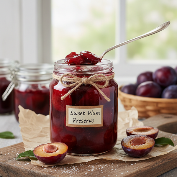 Homestyle Sweet Plum Preserve recipe