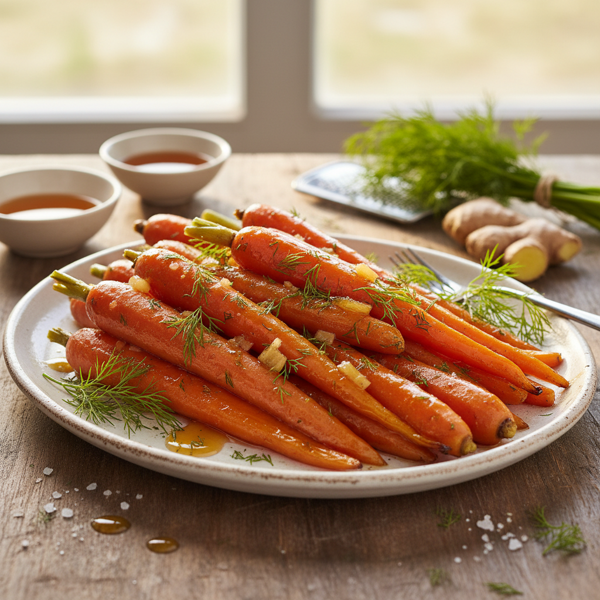Honey-Ginger Glazed Carrots with Fresh Dill recipe